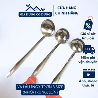 Vá lẩu inox trơn 3 cỡ