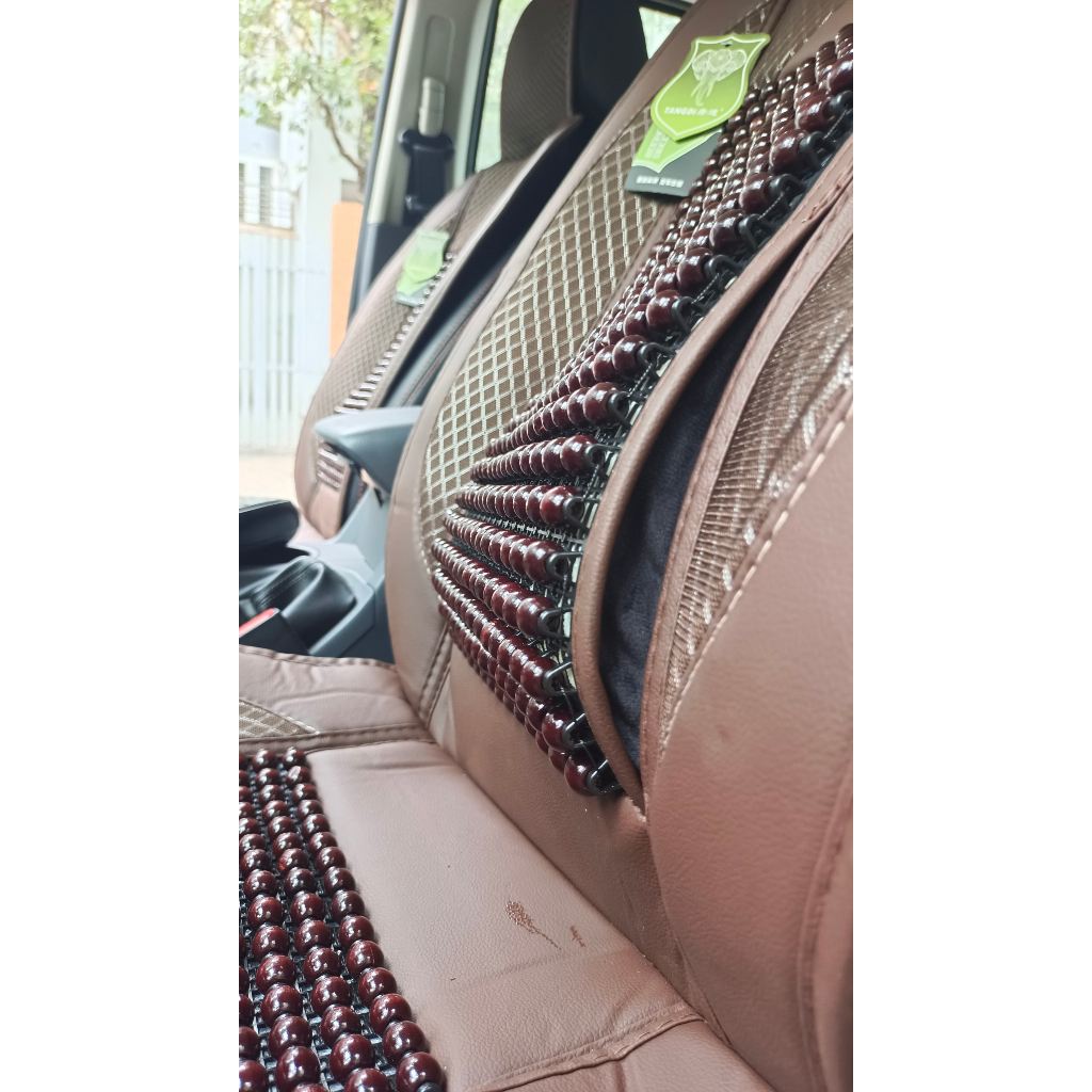 Bộ Lót Ghế Ô Tô Hạt Gỗ có nâng lưng TANGDi thư giãn cột sống TD05 | BigBuy360 - bigbuy360.vn