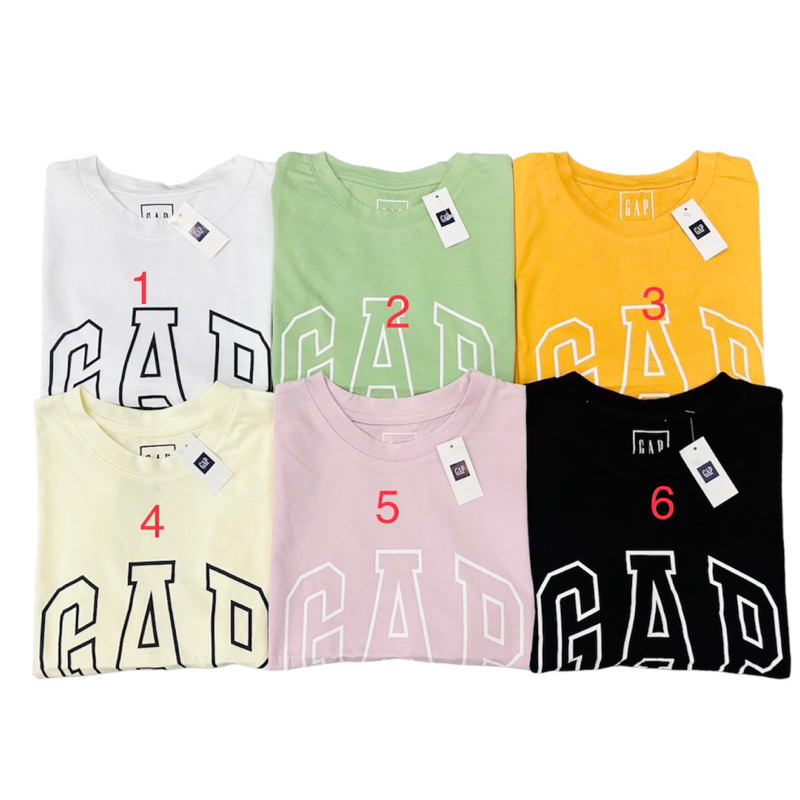 Áo thun nữ croptop lửng in chữ GAP