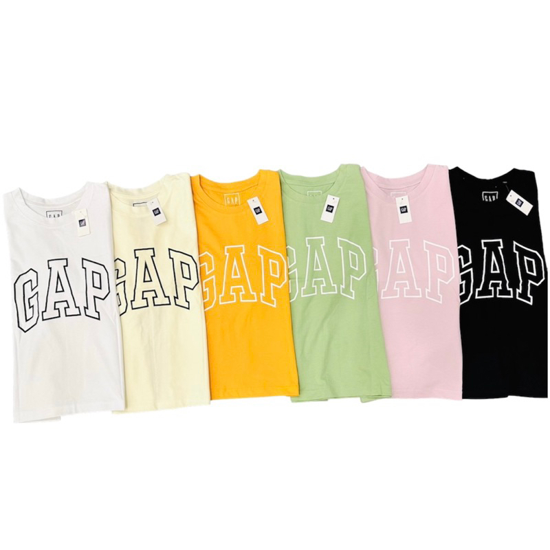 Áo thun nữ croptop lửng in chữ GAP