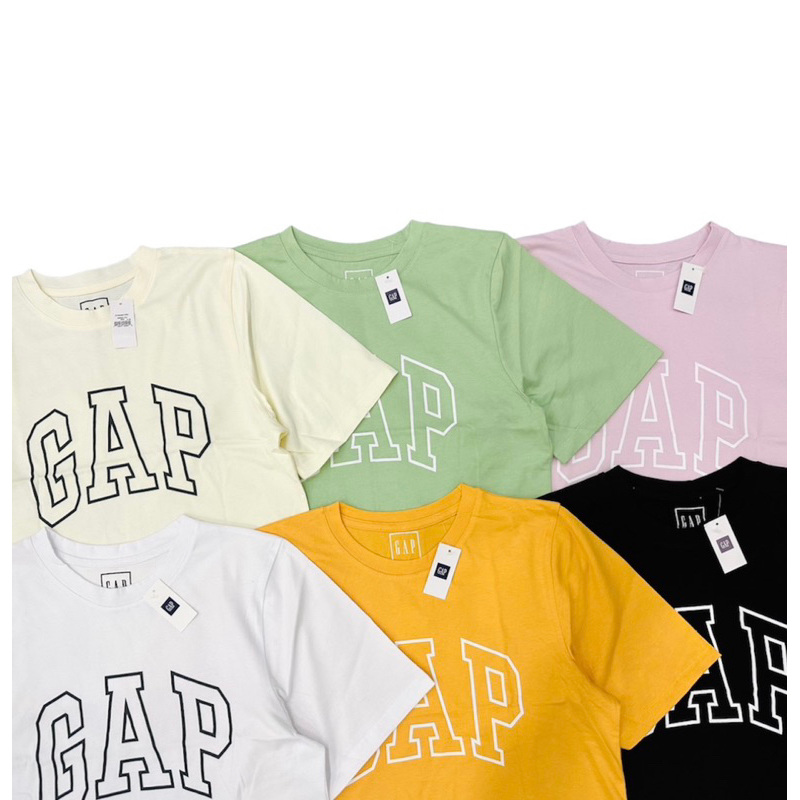 Áo thun nữ croptop lửng in chữ GAP