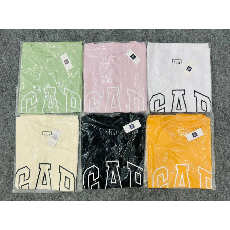 Áo thun nữ croptop lửng in chữ GAP