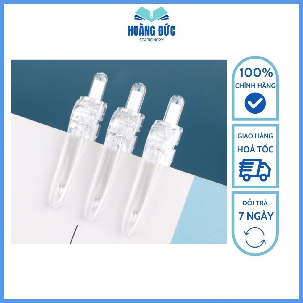 Bút bi nước bấm BaoKe F35, ngòi 0.5mm, Ruột thay A35 - Hoàng Đức