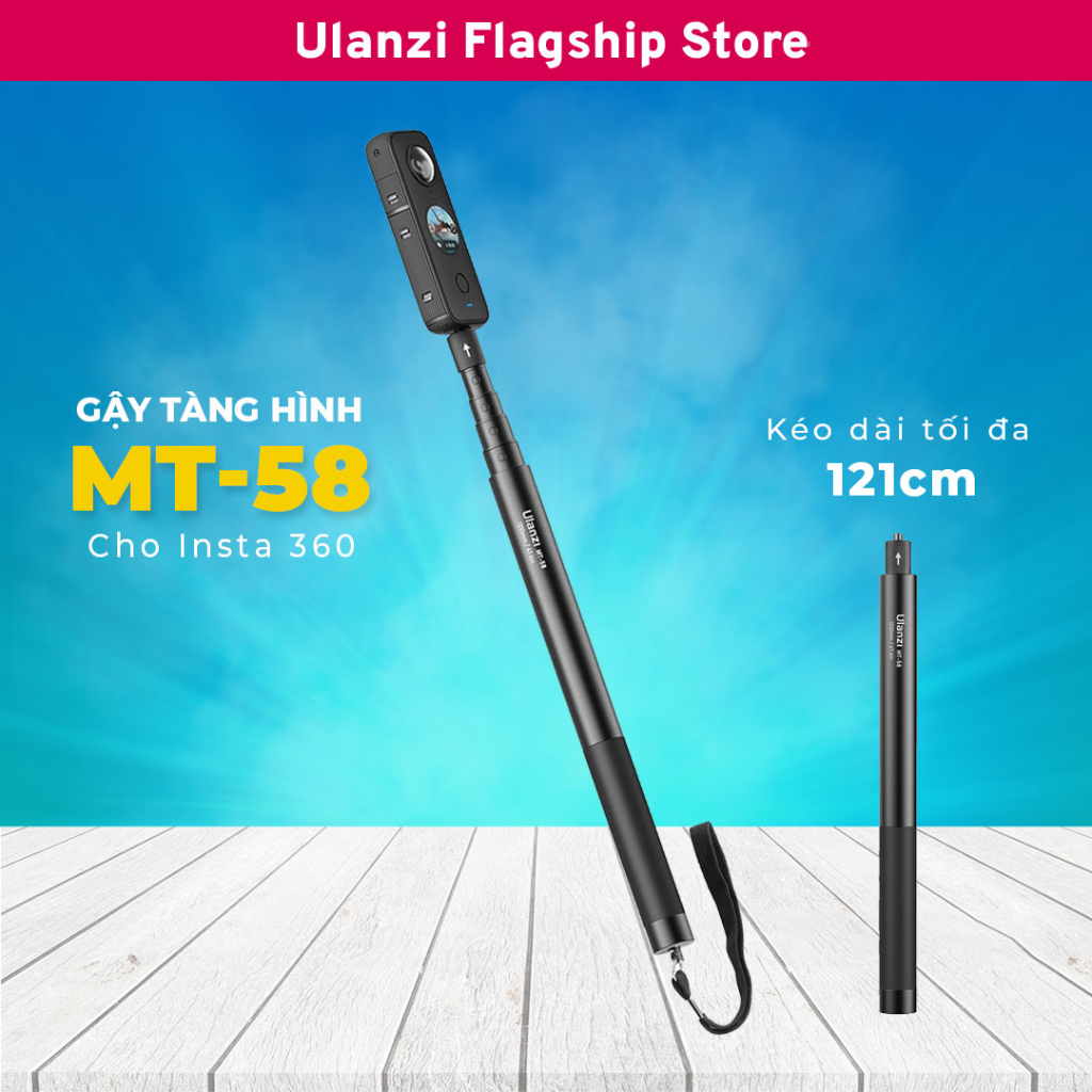 Ulanzi MT-58 Gậy chụp hình Selfie tàng hình dài 120cm cho Gopro, DJI, Insta360, Osmo Action Camera