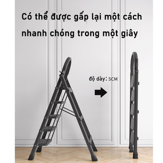 Thang nhà gấp thang xương cá đa chức năng thang bốn năm sáu bậc thang dày bàn đạp thu gọn