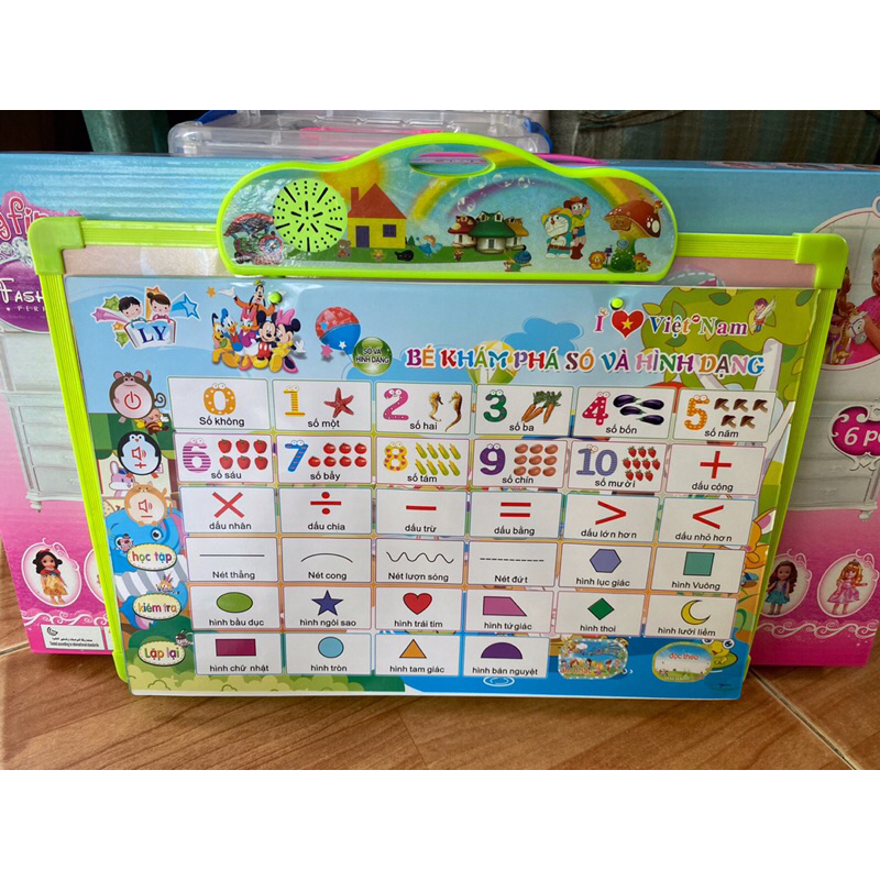 Bảng đọc chữ cái thông minh đa năng 5 tờ cho bé yêu.
