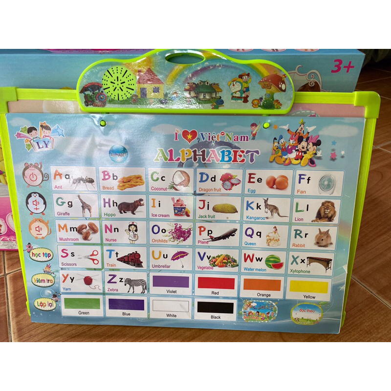Bảng đọc chữ cái thông minh đa năng 5 tờ cho bé yêu.