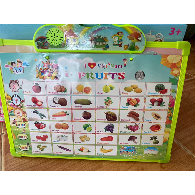 Bảng đọc chữ cái thông minh đa năng 5 tờ cho bé yêu.