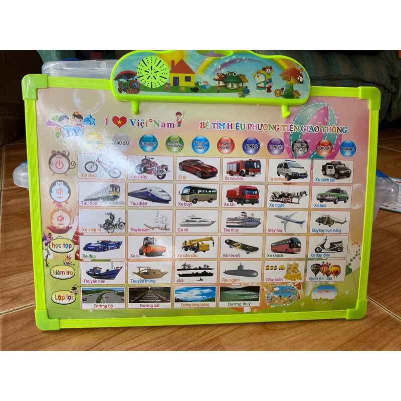 Bảng đọc chữ cái thông minh đa năng 5 tờ cho bé yêu.