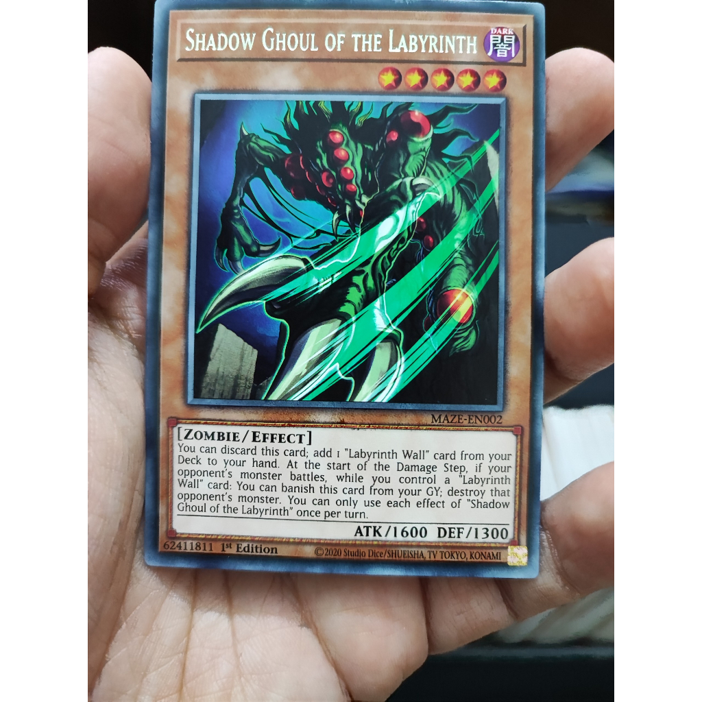 1 lá thẻ bài Shadow Ghoul of the Labyrinth - MAZE-EN002 - Rare 1st Edition