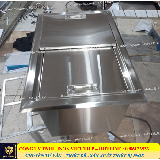 Thùng đá inox 304 chuẩn 3 lớp
