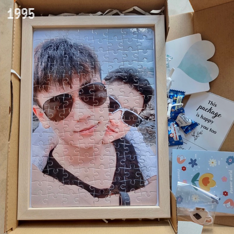 Bộ Quà Tặng Tranh Ghép Jigsaw Puzzle Size A4 120 mảnh ghép