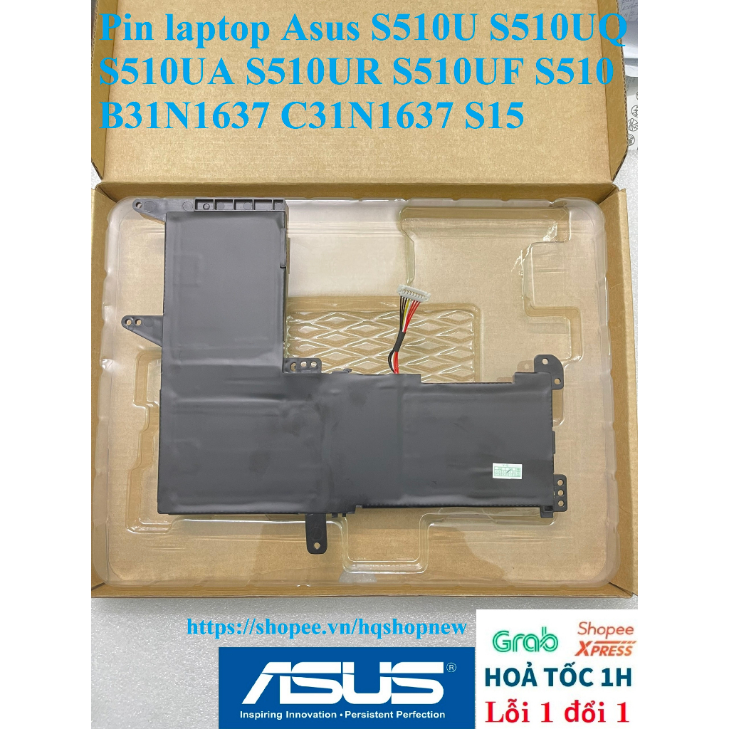 ⚡️Pin laptop Asus S510U S510UQ S510UA S510UR S510UF S510 B31N1637 C31N1637 S15