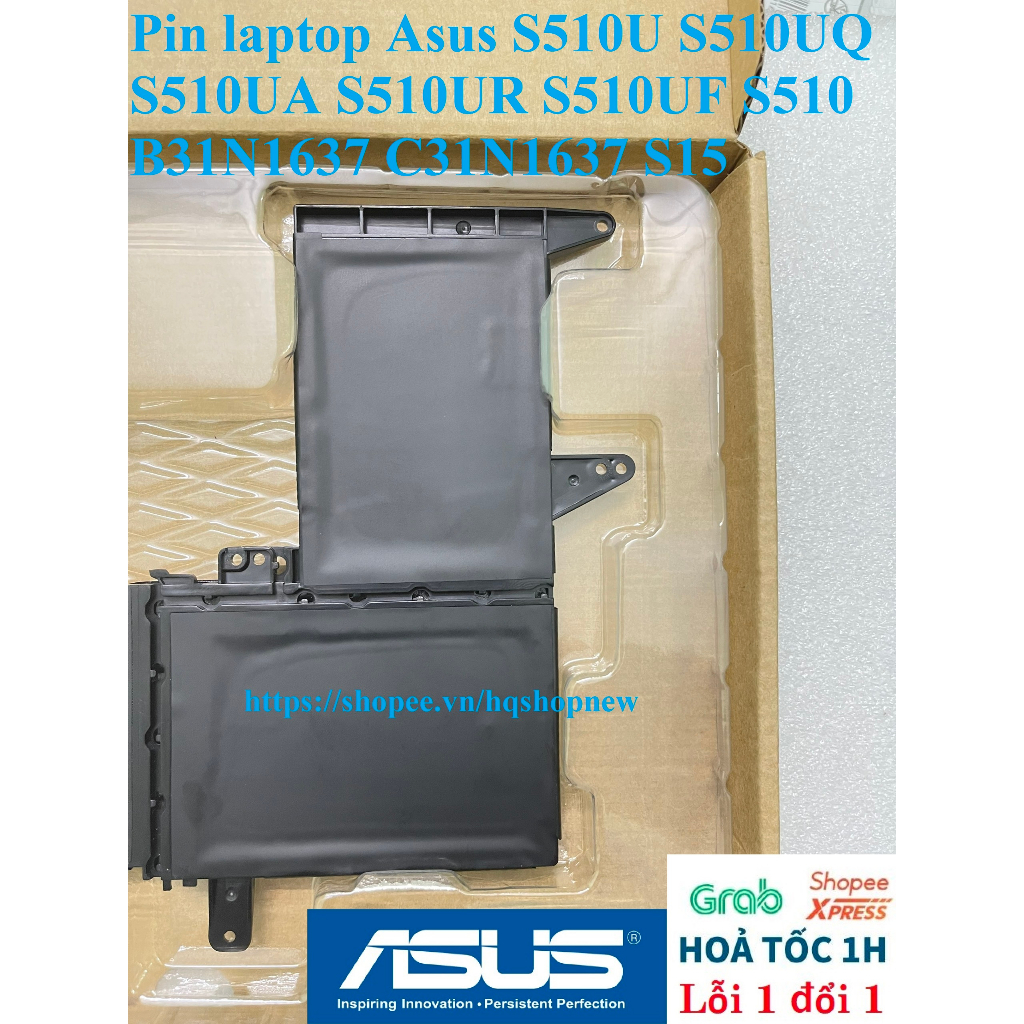 ⚡️Pin laptop Asus S510U S510UQ S510UA S510UR S510UF S510 B31N1637 C31N1637 S15