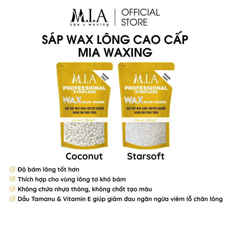 Sáp Wax Lông Nóng MIA WAXING wax lông nách, lông chân Siêu Bám Lông