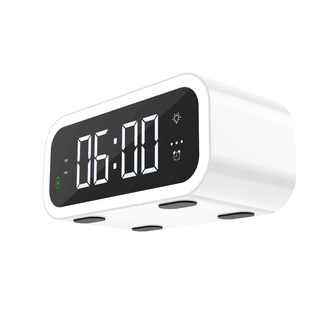 Sạc không dây kèm đồng hồ Wiwu Time Wireless Charger Wi-W015 đồng hồ báo thức có thể đặt độc lập - Hàng chính hãng