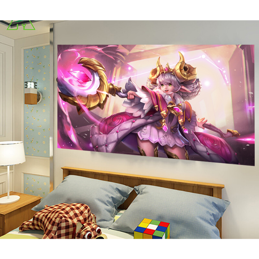 Tấm poster tranh 3D Decal dán tường Skin Alice LQMB cực đẹp trang trí phòng (Keo sẵn bóc dán)