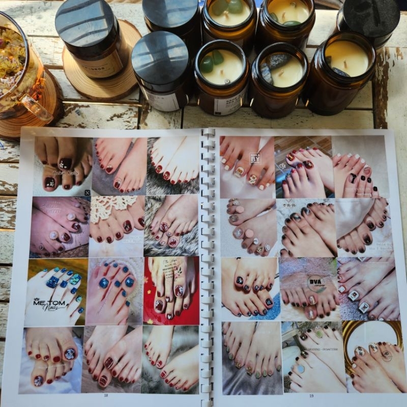 Mẫu Nail tay chân đẹp 500 Hình( 300 bộ tay chân và 200 mẫu lẻ ) Có Màu Sắc Nét