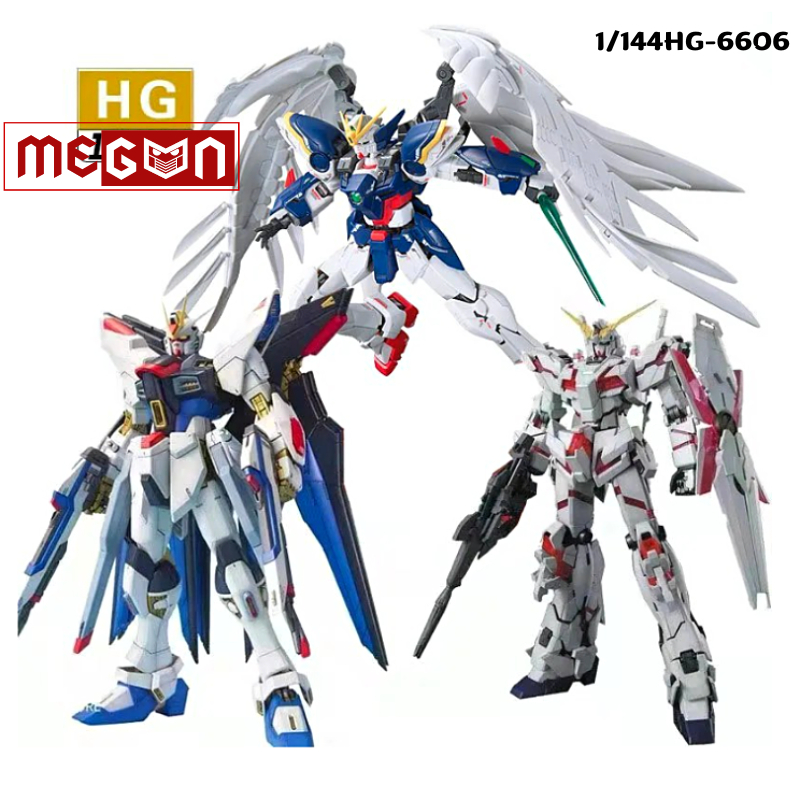 Mô hình MEGUN HG 6601 Wing Zero Strike Freedom Barbatos Virtue Unicorn