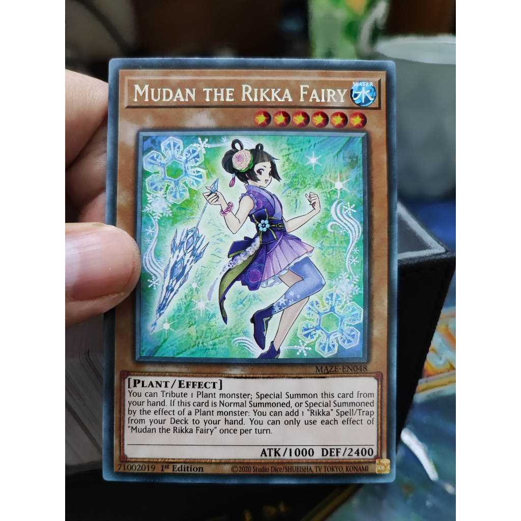 1 lá thẻ bài Mudan the Rikka Fairy - MAZE-EN048 - Rare 1st Edition