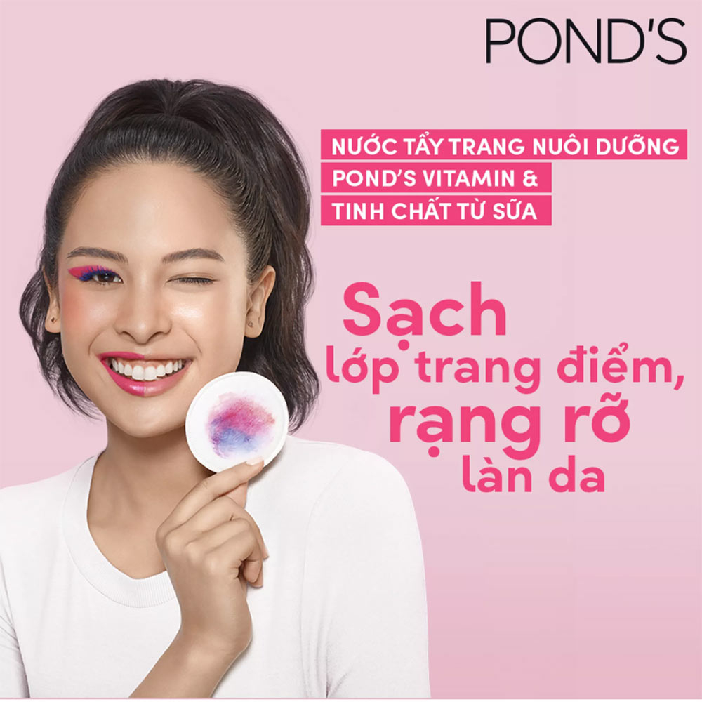 Nước tẩy trang Vitamin và Hoa hồng sáng da Pond's Micellar Water 400ml sẽ