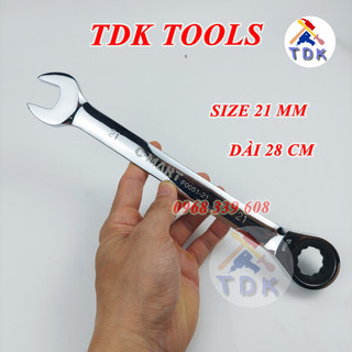 Cờ lê vòng miệng tự động 21mm F0051-21, chìa khóa đảo chiều chính hãng C-Mart
