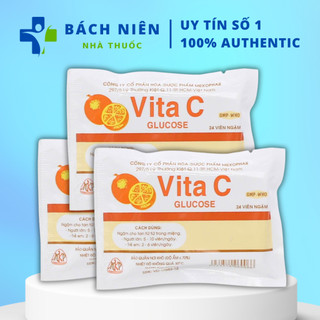 Kẹo ngậm vita C tuổi thơ - Kẹo Vita C Glucose Meko túi 24 viên