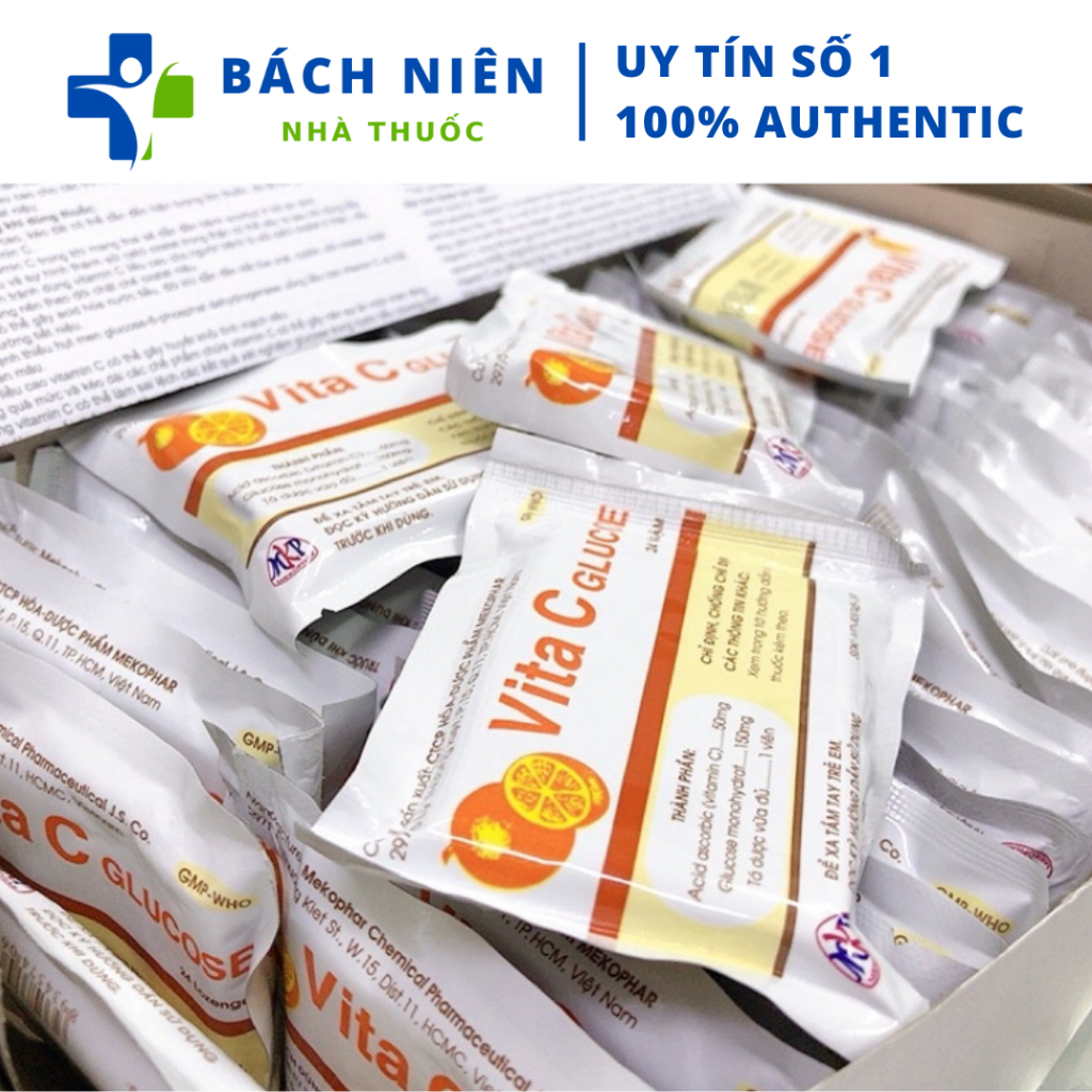 Kẹo ngậm vita C tuổi thơ - Kẹo Vita C Glucose Meko túi 24 viên