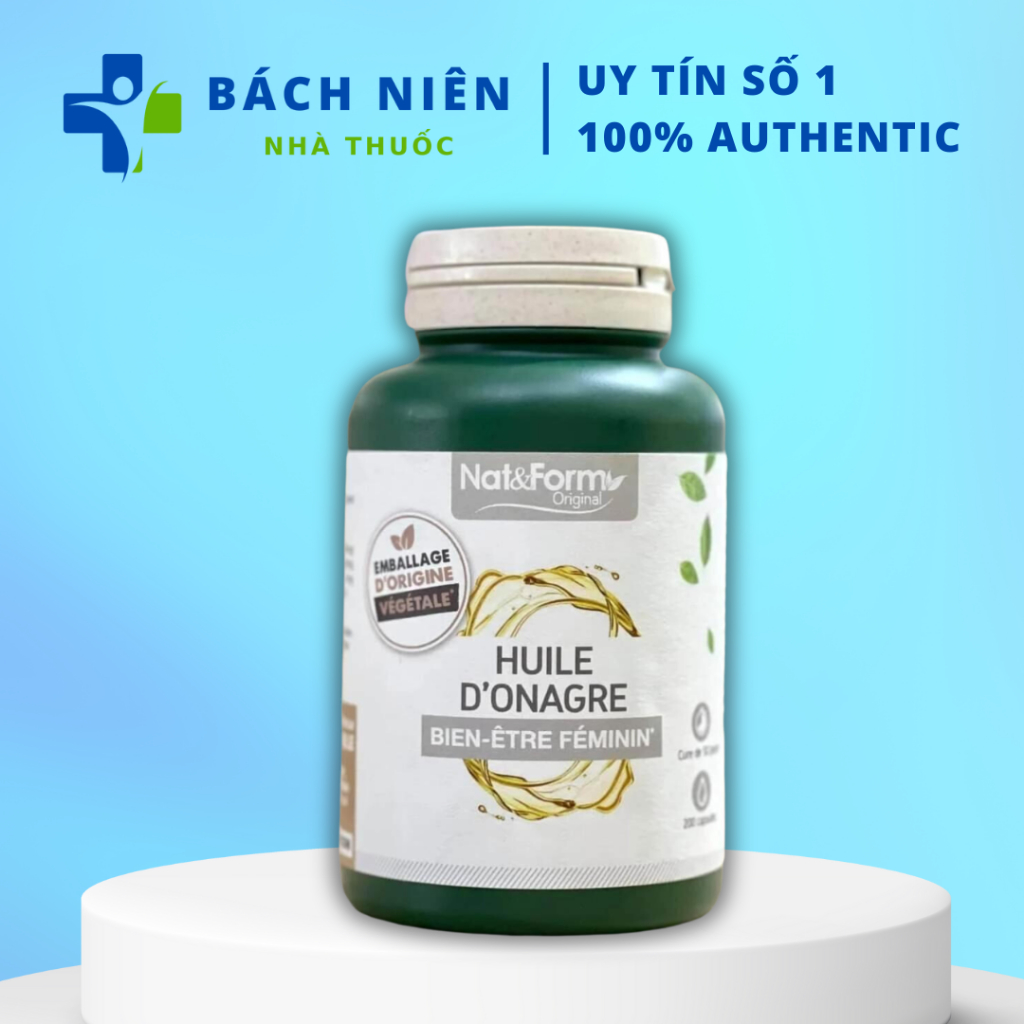 Tinh dầu hoa anh thảo Pháp Nat & Form Huile D’Onagre 200 viên, Tinh dầu hoa anh thảo hữu cơ Pháp