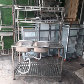 Chậu rửa chén bát có chân kệ trên CR45106