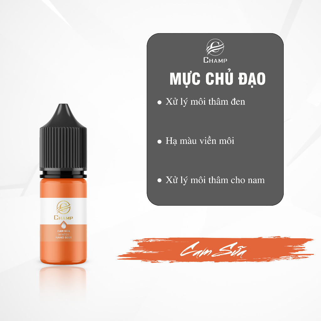 Cam sữa CHAMP Vip mực Serum sánh mịn, chiết xuất từ thiên nhiên, hữu cơ an toàn lành tính 5ml,10ml