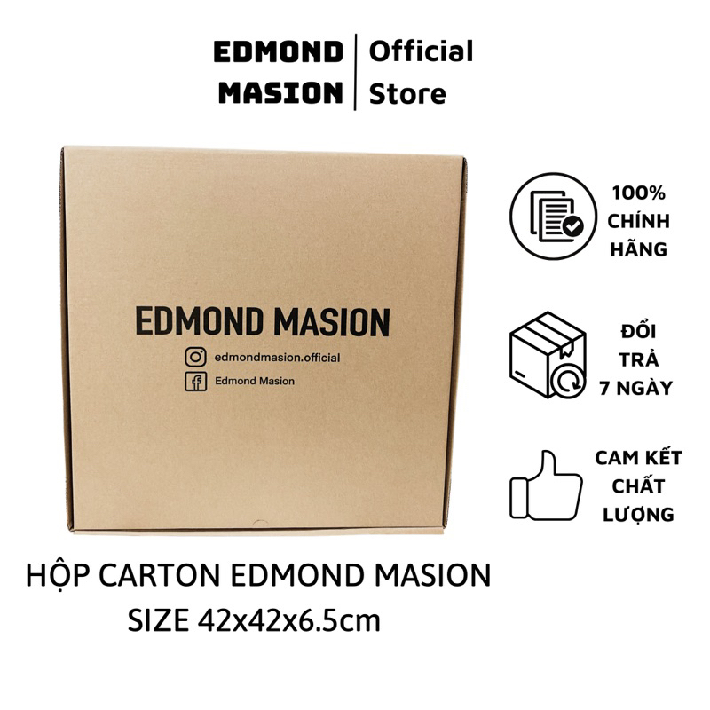 Hộp carton giữ form balo EDMOND MASION MONOGRAM size 42x42x6cm làm quà tặng