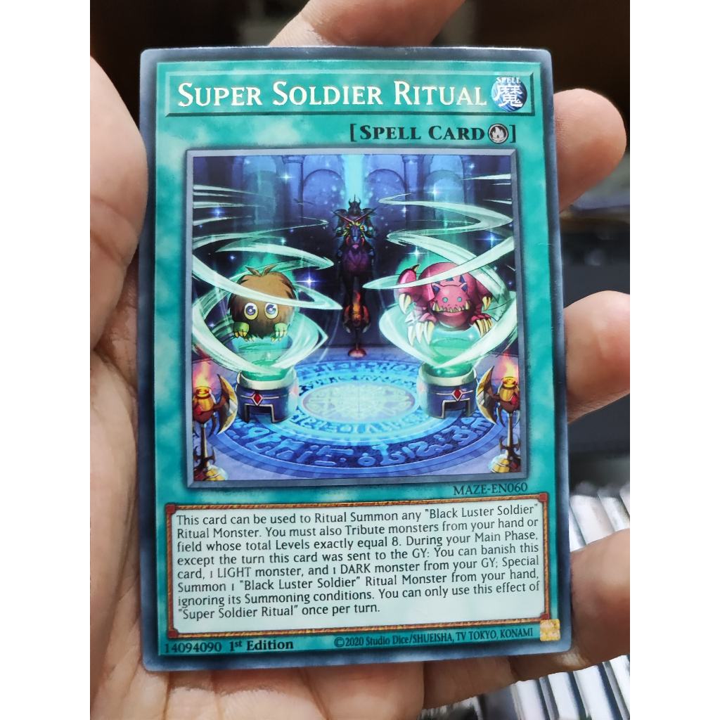 1 lá thẻ bài Super Soldier Ritual - MAZE-EN060 - Rare 1st Edition