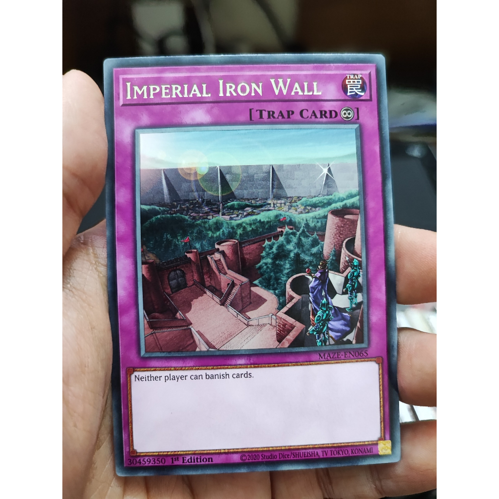 1 lá thẻ bài Imperial Iron Wall - MAZE-EN065 - Rare 1st Edition