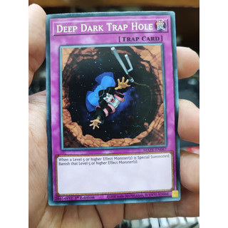 1 lá thẻ bài deep dark trap hole - maze-en067 - rare 1st edition
