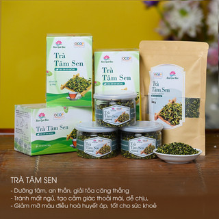 Trà tâm sen khô giúp dễ ngủ_ngủ ngon, an thần phù hợp nhiều lứa tuổi loại đẹp túi 500g