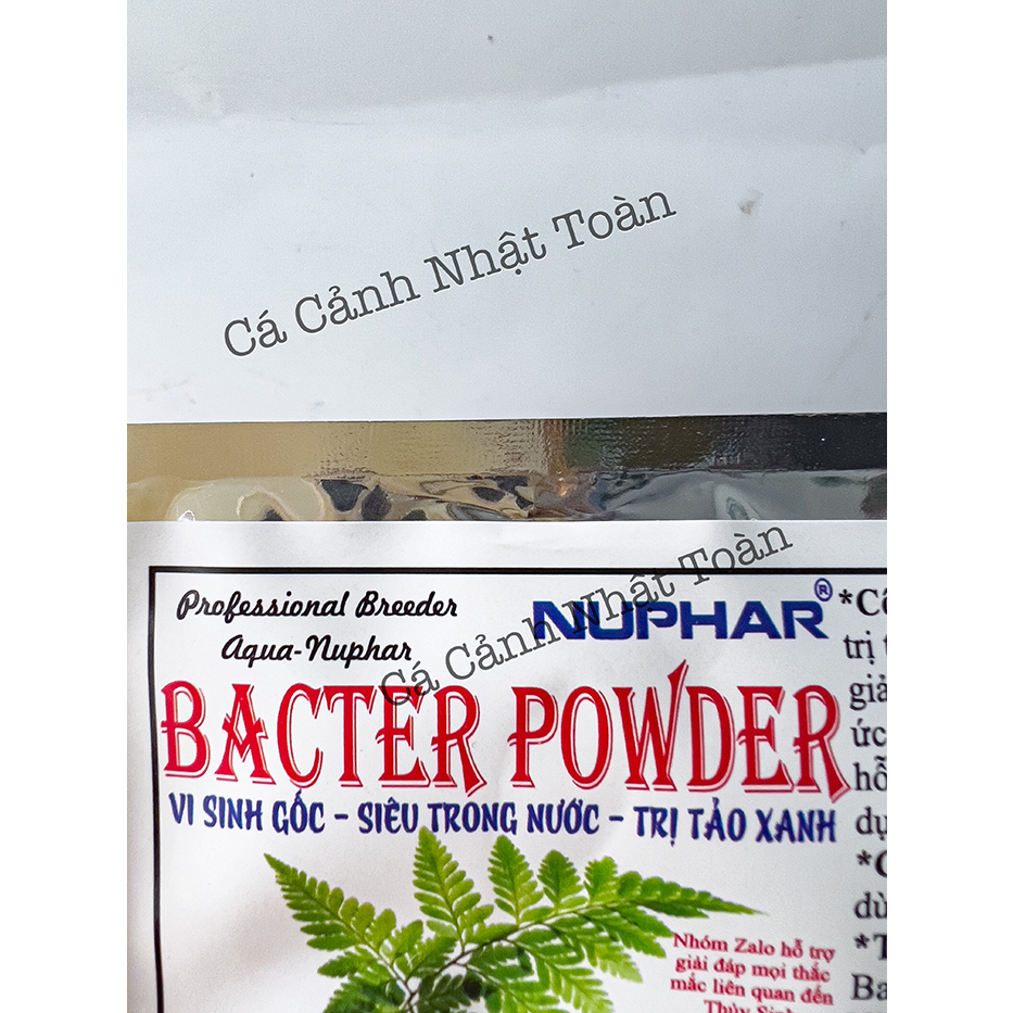 NUPHAR BACTER POWDER VI SINH TRONG NƯỚC KHỬ ĐỘC HỒ CÁ NON BỘ GÓI 25GRAM