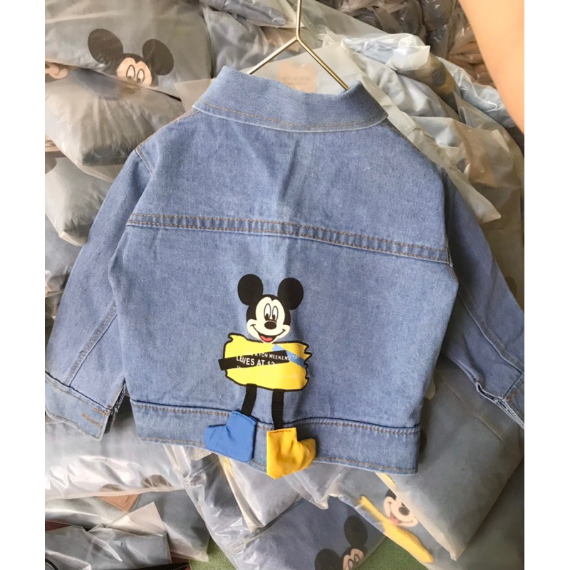 Áo khoác bò hình Chuột MICKY cho bé