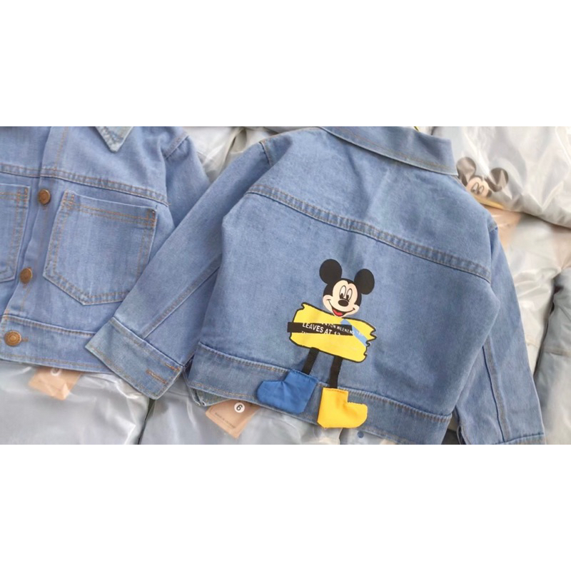 Áo khoác bò hình Chuột MICKY cho bé