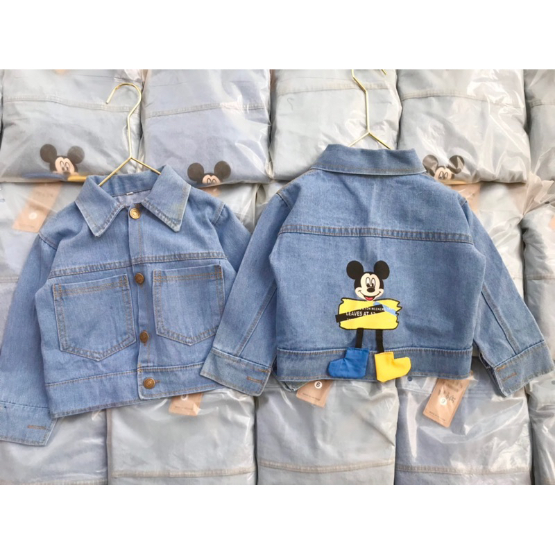 Áo khoác bò hình Chuột MICKY cho bé