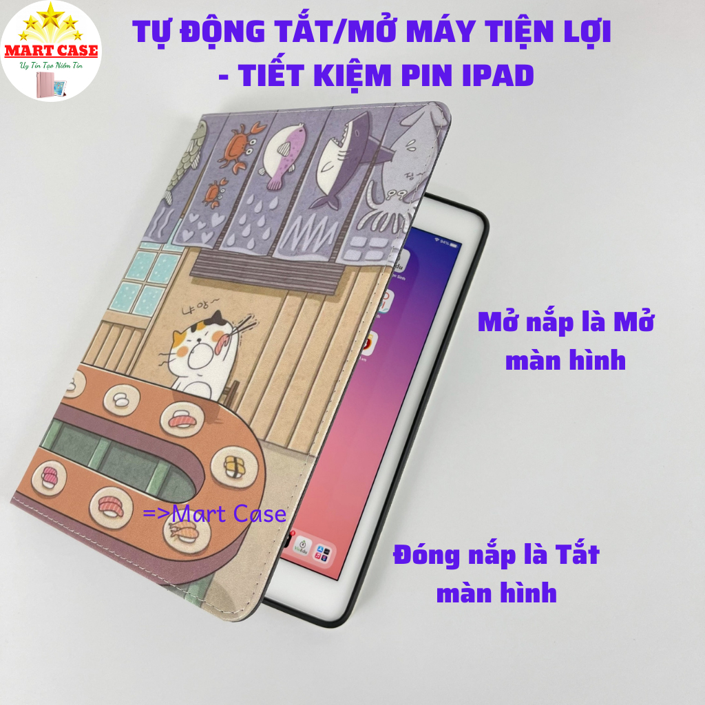 Ốp ipad Silicon hình Gấu đỏ cute ốp ipad Air 1/2/3/4/5/Gen 5/6/7/8/9/10/Pro 11/10.5...MART CASE