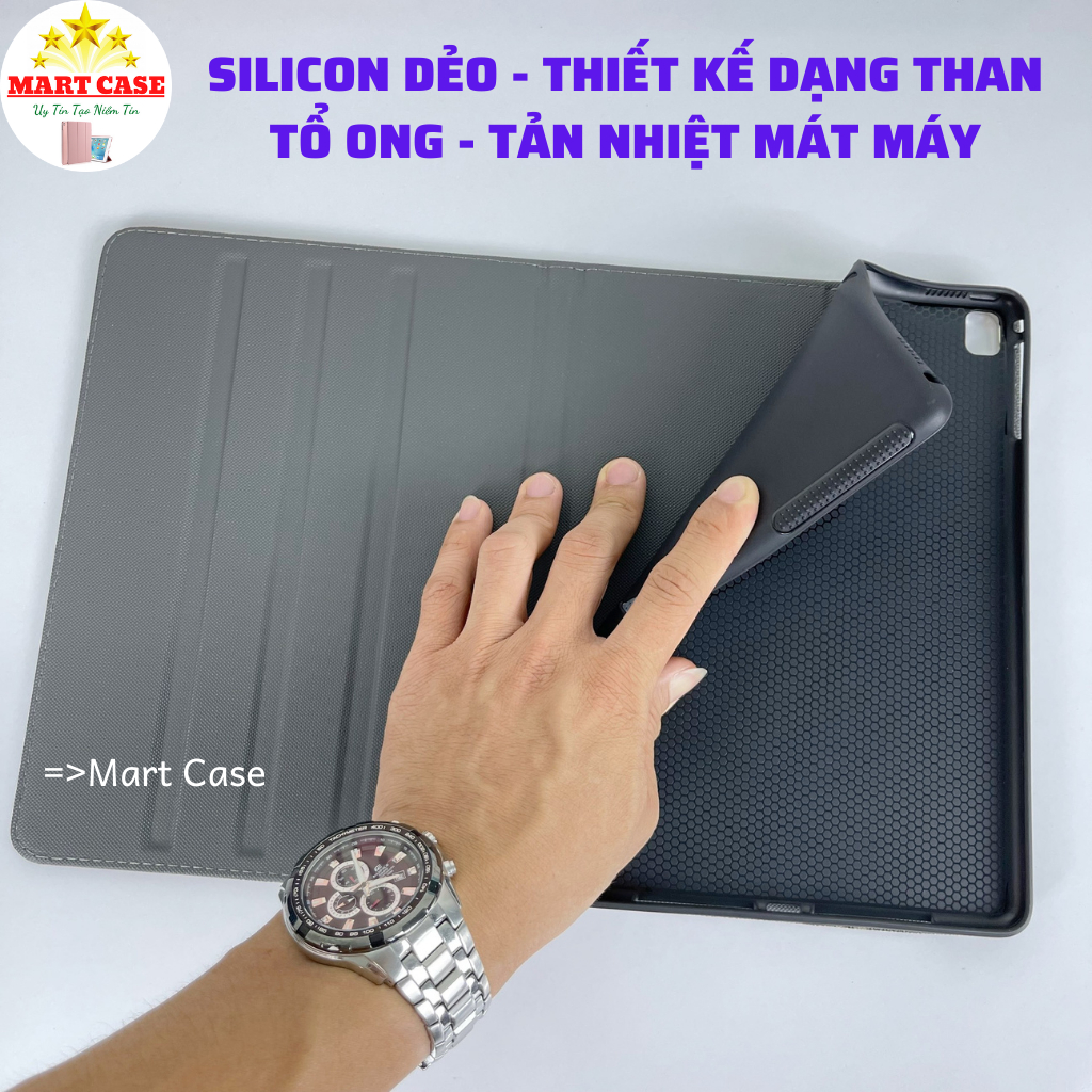 Ốp ipad Silicon hình Gấu đỏ cute ốp ipad Air 1/2/3/4/5/Gen 5/6/7/8/9/10/Pro 11/10.5...MART CASE