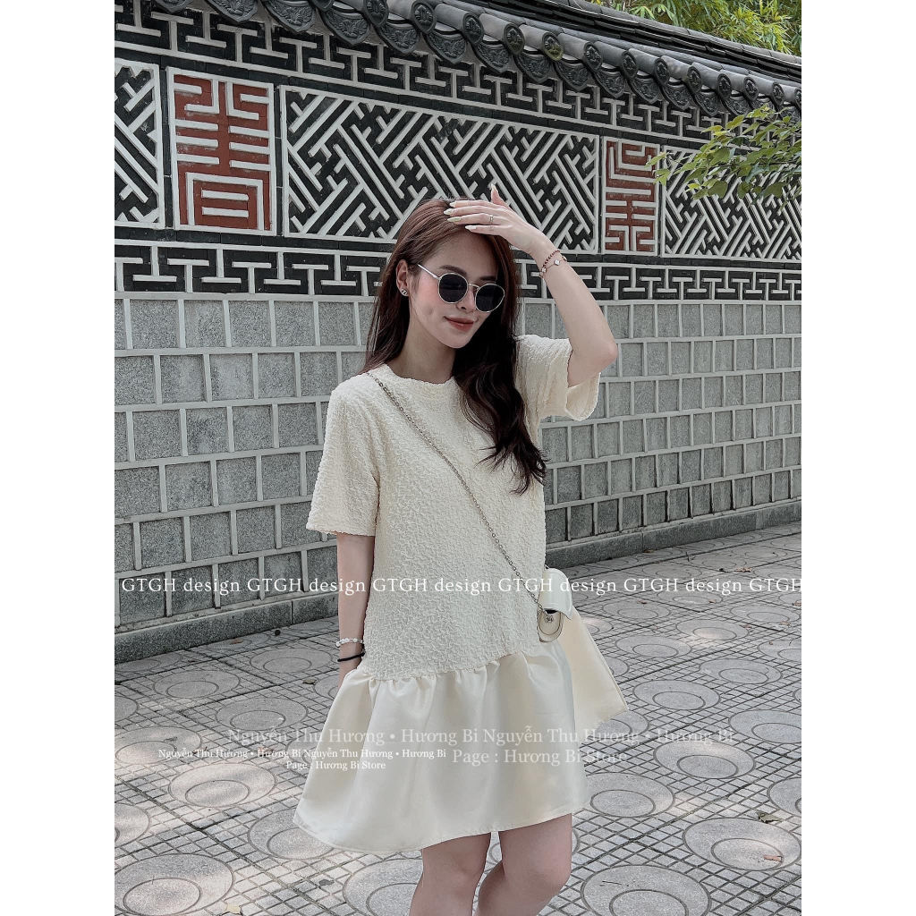 Váy Suông Xốp Phối Chân Tacta