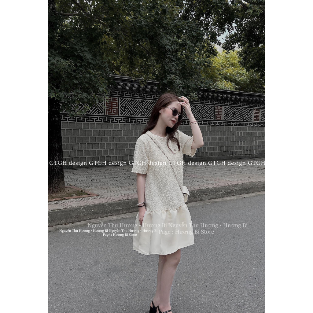 Váy Suông Xốp Phối Chân Tacta