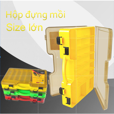 hộp đựng mồi size lớn 12 ngăn tiện dụng thegioidocaulure68 hộp đựng mồi 2 mặt