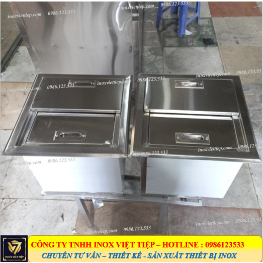 Thùng đá inox 304 chuẩn 3 lớp