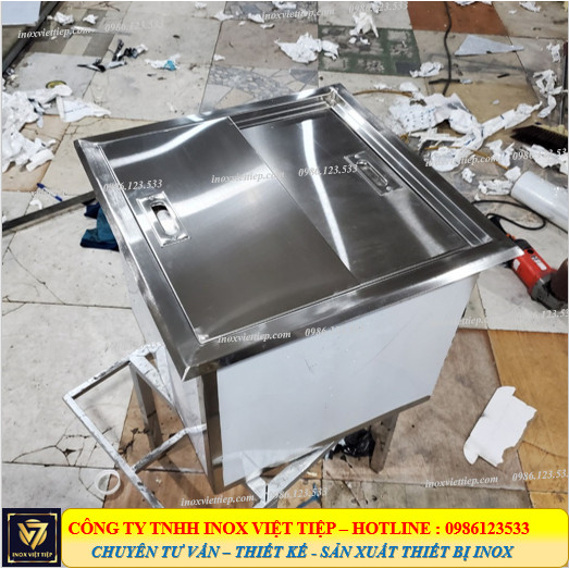 Thùng đá inox 304 chuẩn 3 lớp