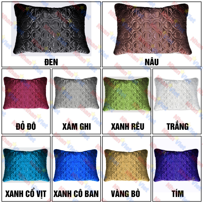 GỐI NẰM SPA LỤA TRẦN BÔNG êm ái, lâu xẹp, hàng may kĩ