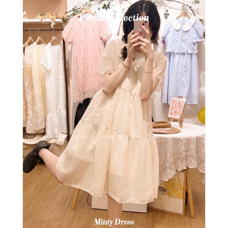 Váy ren chấm bi Minty Dress SugarTown
