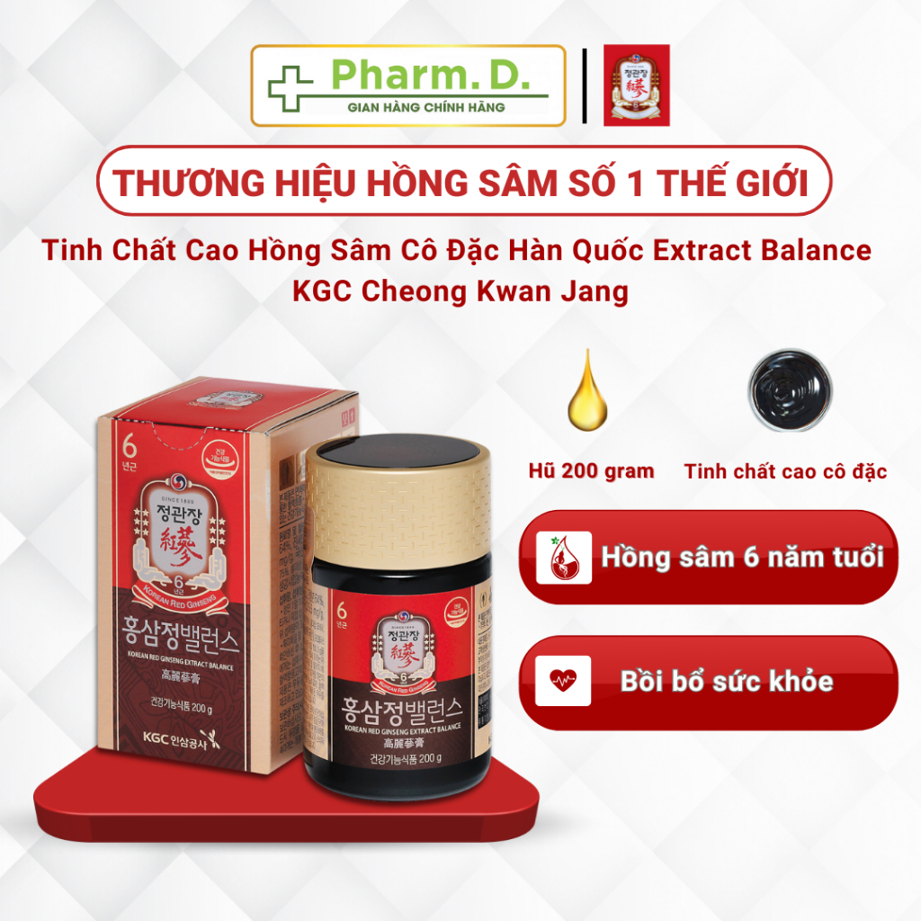 Tinh Chất Cao Hồng Sâm Cô Đặc Hàn Quốc Extract Balance KGC Cheong Kwan Jang (Hũ 200g)